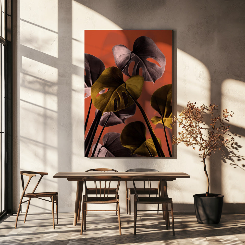 Monstera Orange 01 | Canvas
