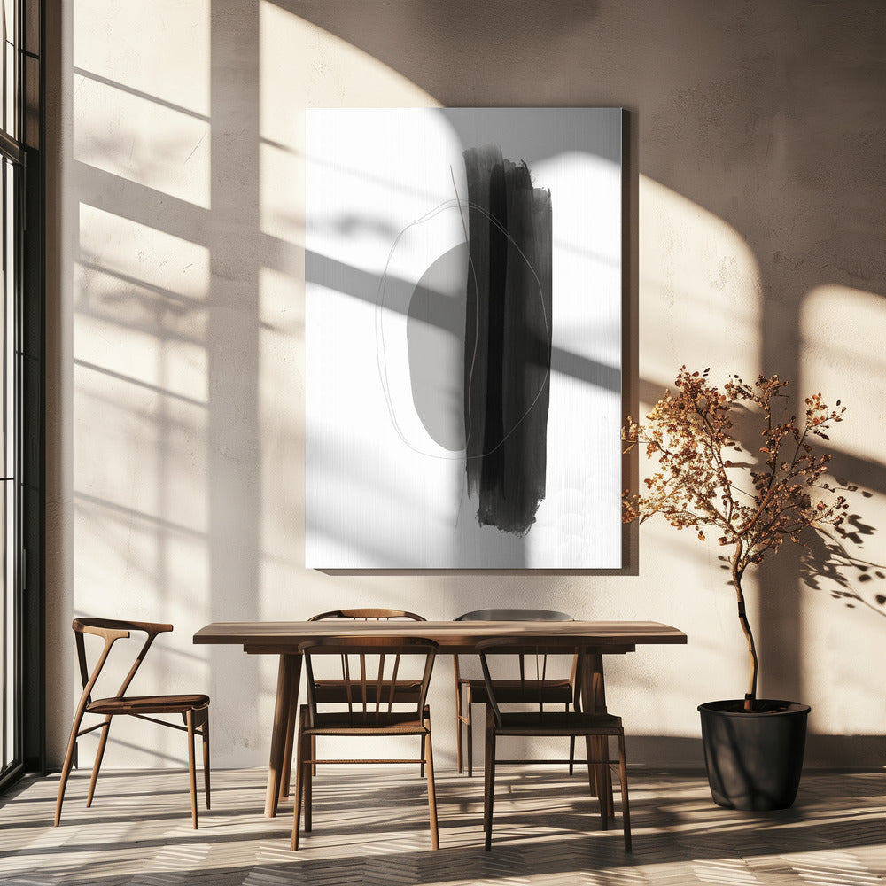 Monochrome Brushstrokes | Canvas