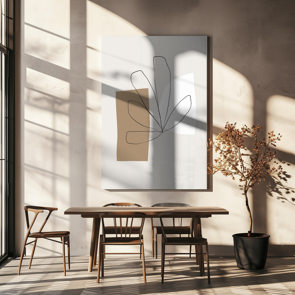 Abstract Leaf Lines | Canvas