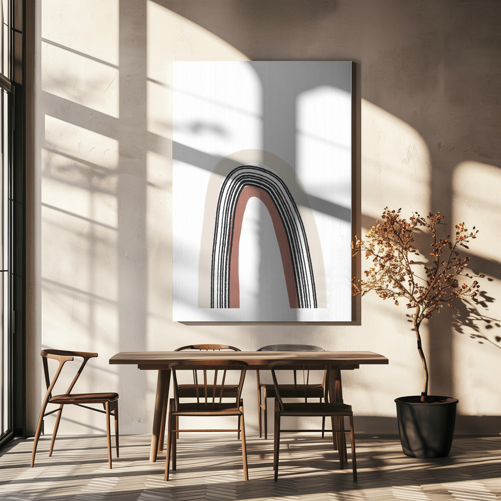 Simple Arch With Black Lines | Canvas