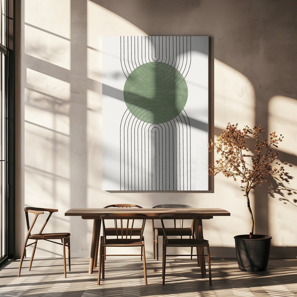 Green Harmony Flow | Canvas