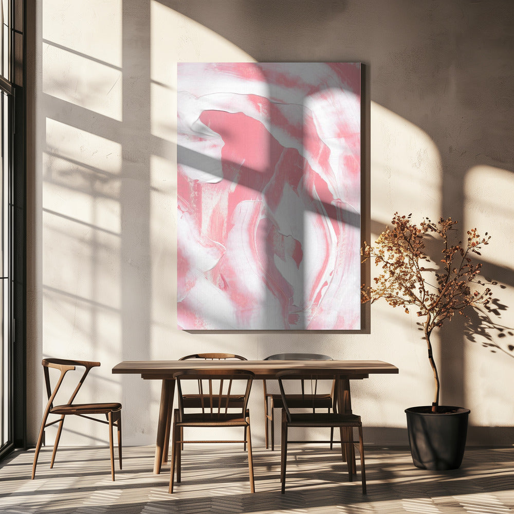 Harmonious Blend Of Pink And White Hues | Canvas