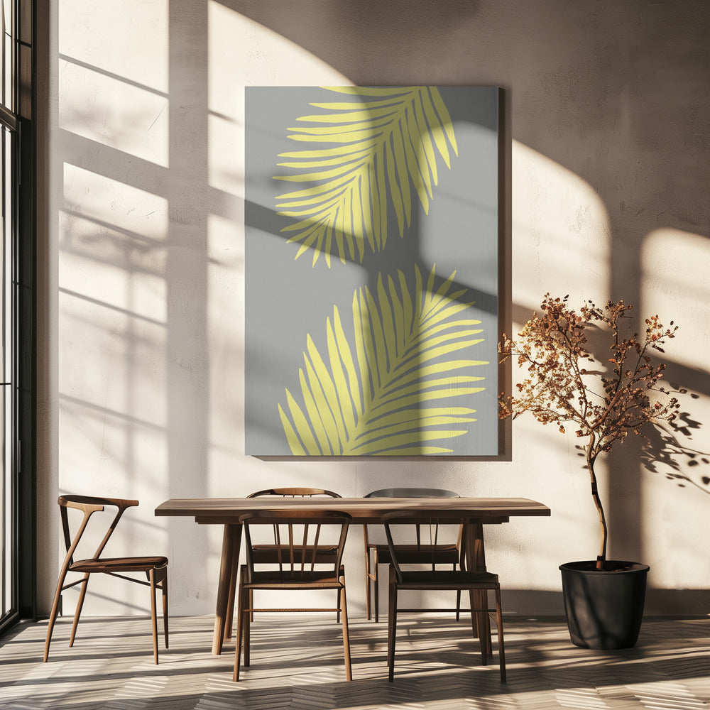 PALM LEAF 01 YELLOW | Canvas