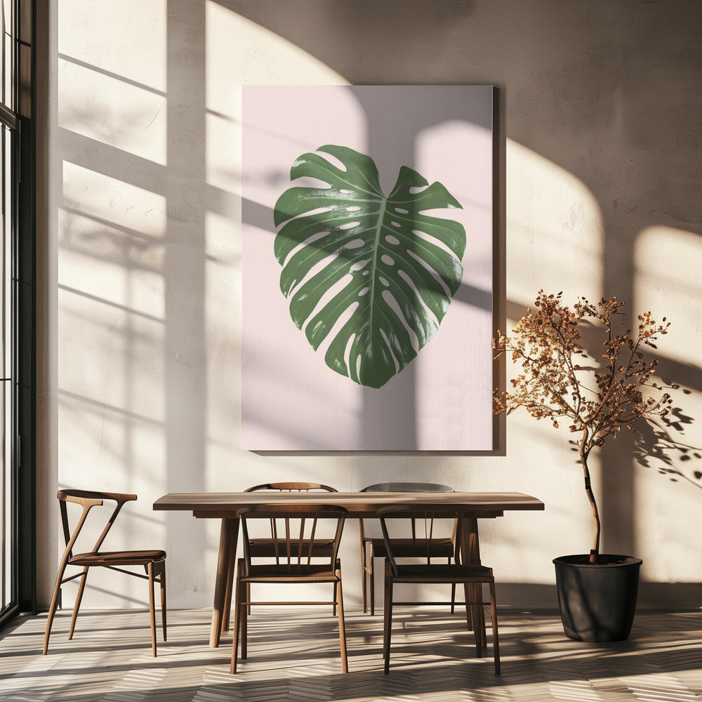 Monstera Leaf Blush | Canvas