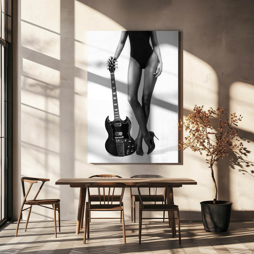 Lady And The Gibson | Canvas