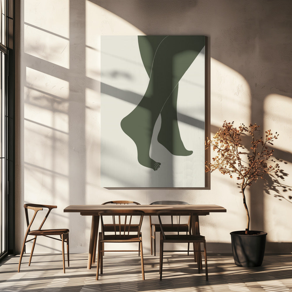 Tip Toe Green | Canvas