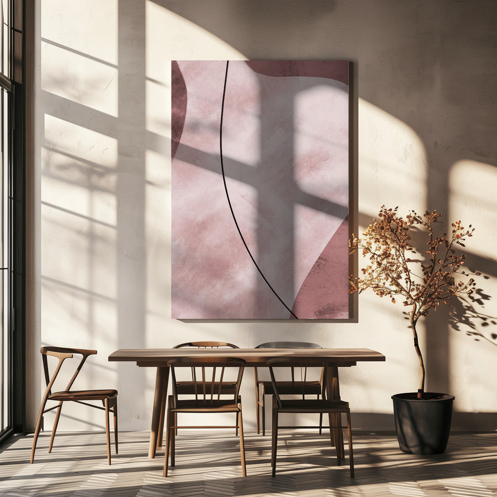 Abstract Shapes Pink | Canvas