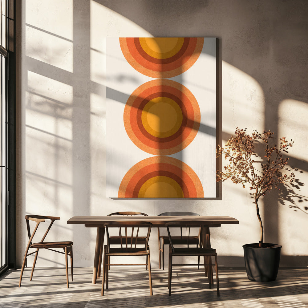 Retro Sun Circles | Canvas