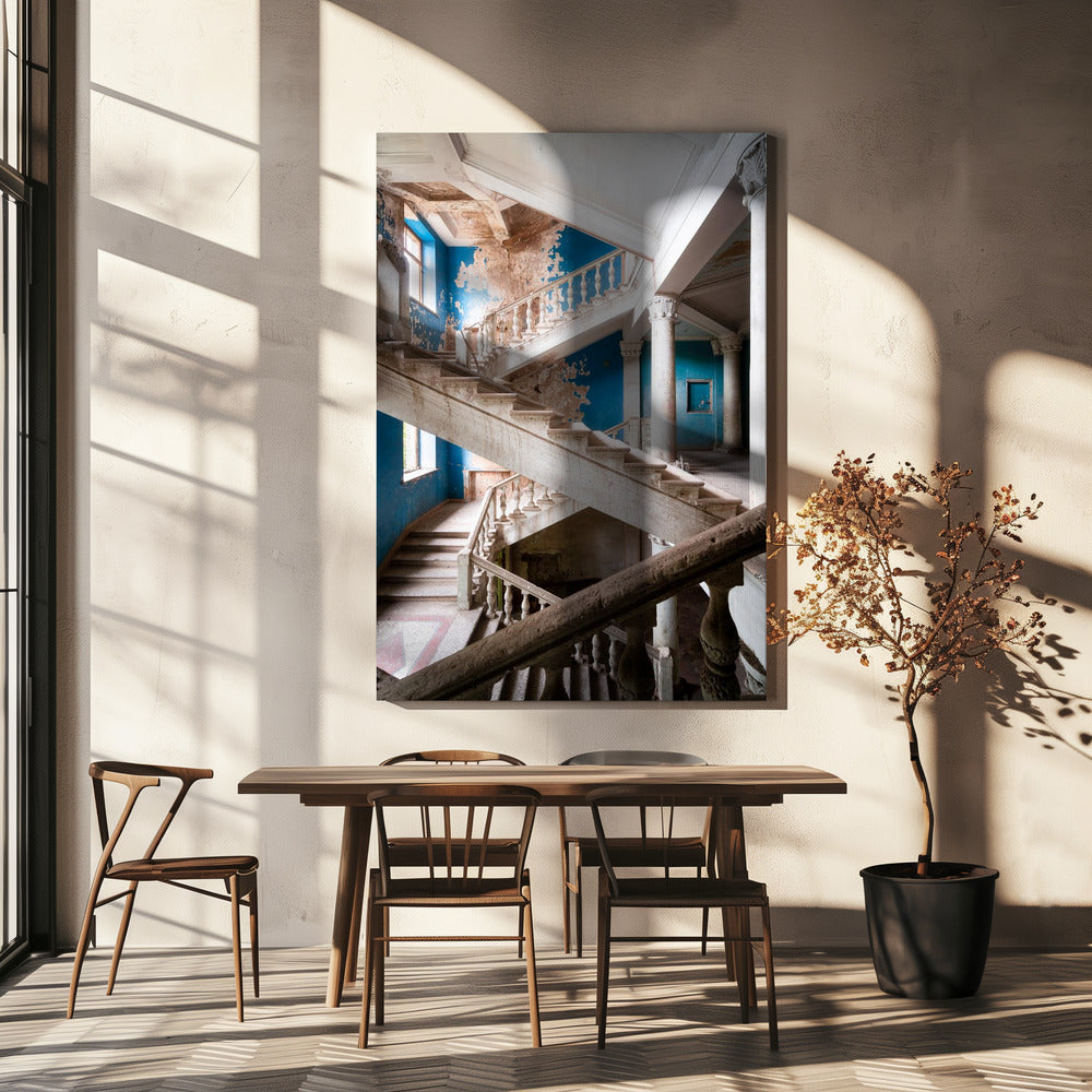 Blue Staircase | Canvas