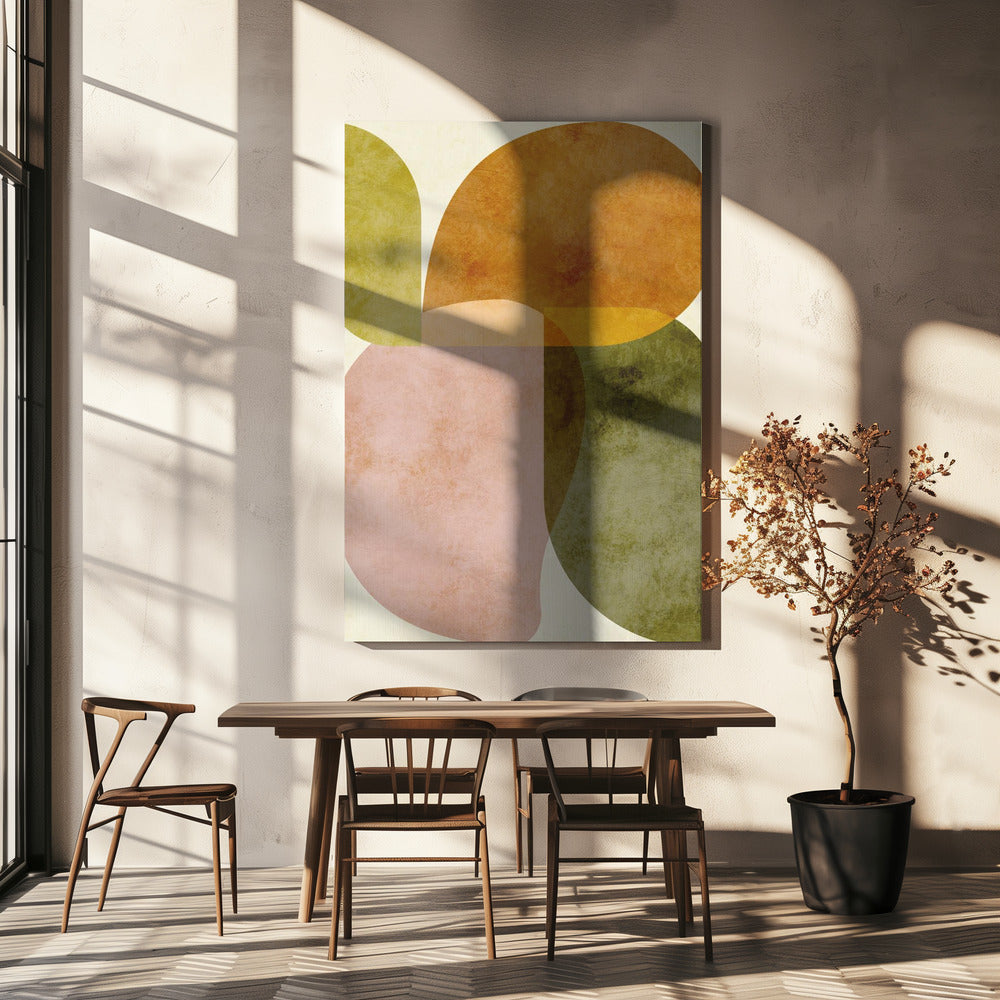 Aqua Shapes2 Kopie | Canvas