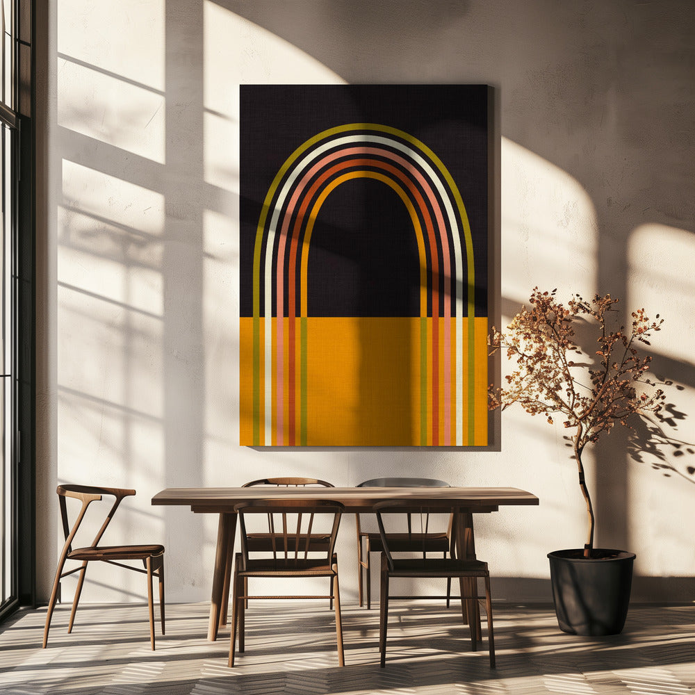 Geo Shapes Fall 21 Rainbow Arc | Canvas