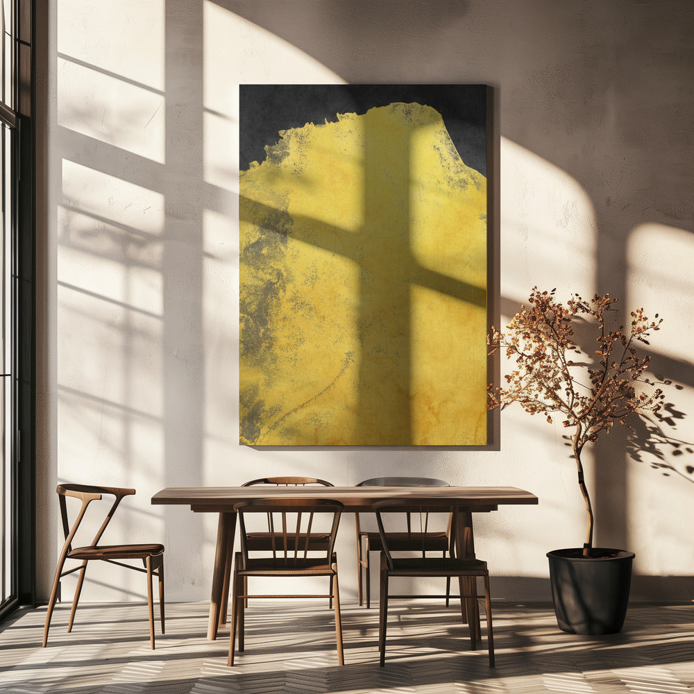 Minimal Landscape Black and Yellow 01 | Canvas