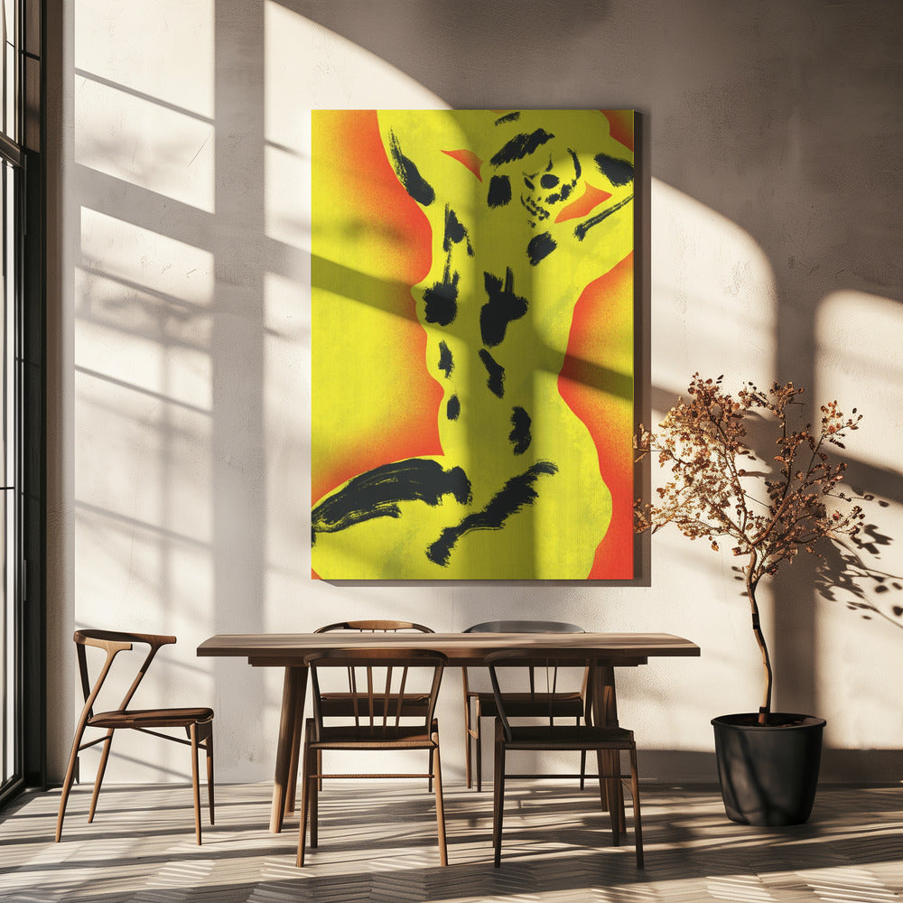 Yellow Skull Nude | Canvas