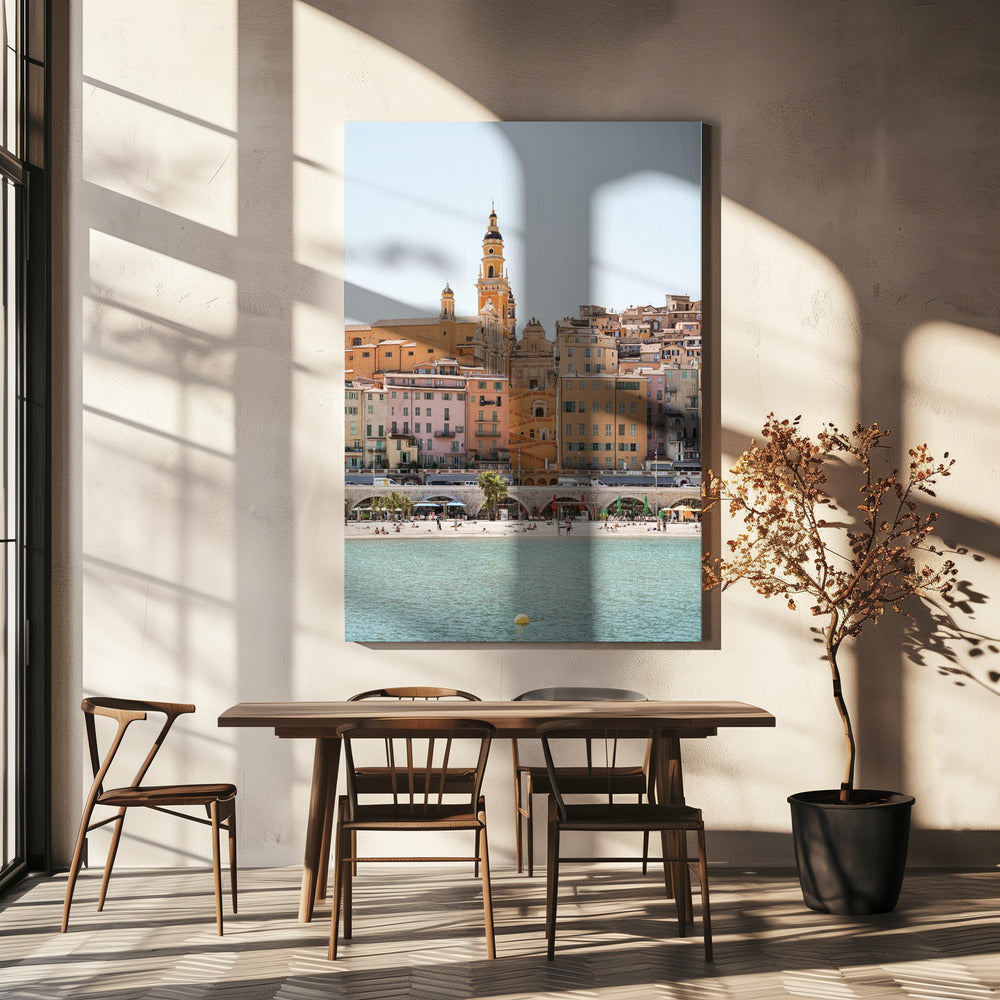Skyline of Menton | Canvas