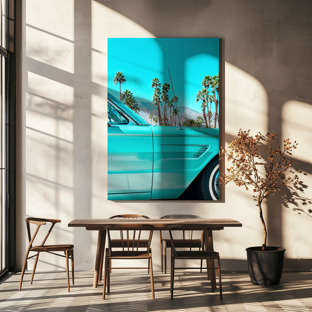 Teal Thunderbird in Palm Springs | Canvas