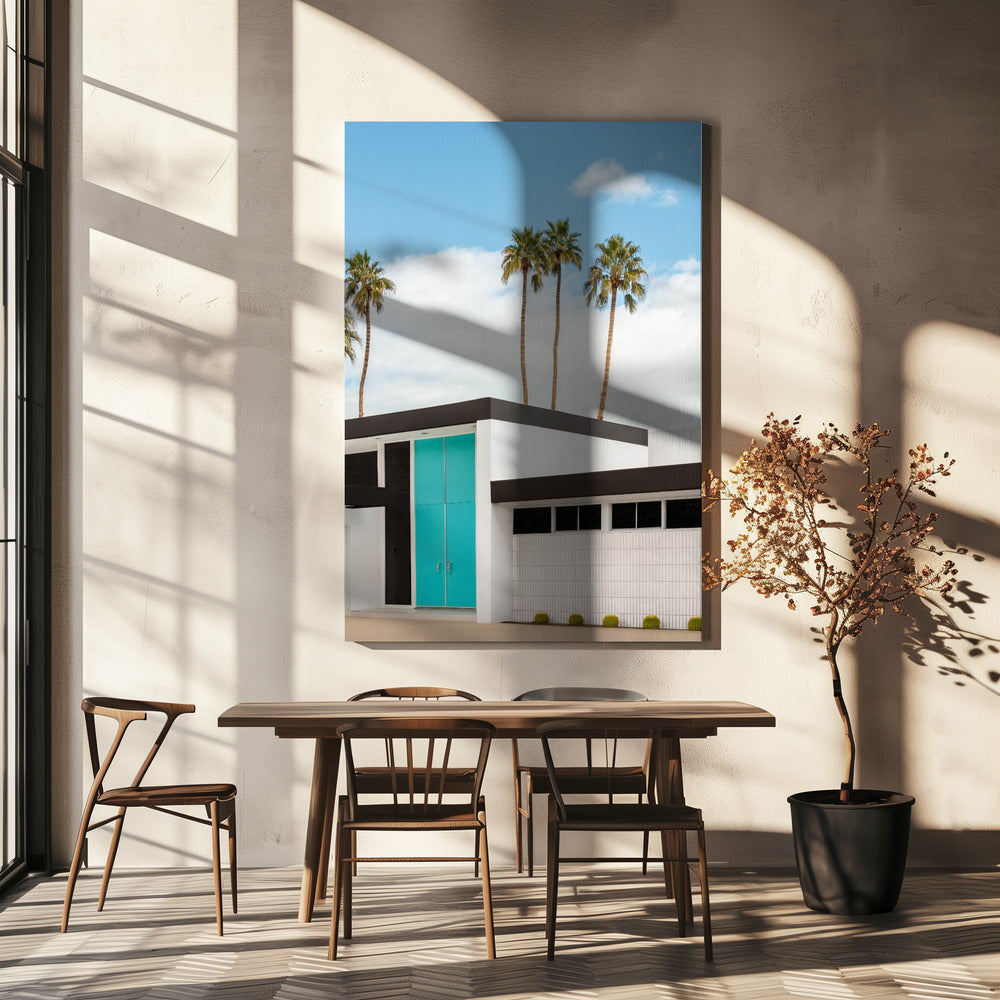 Turquoise Blue Doors on a Modern Home | Canvas