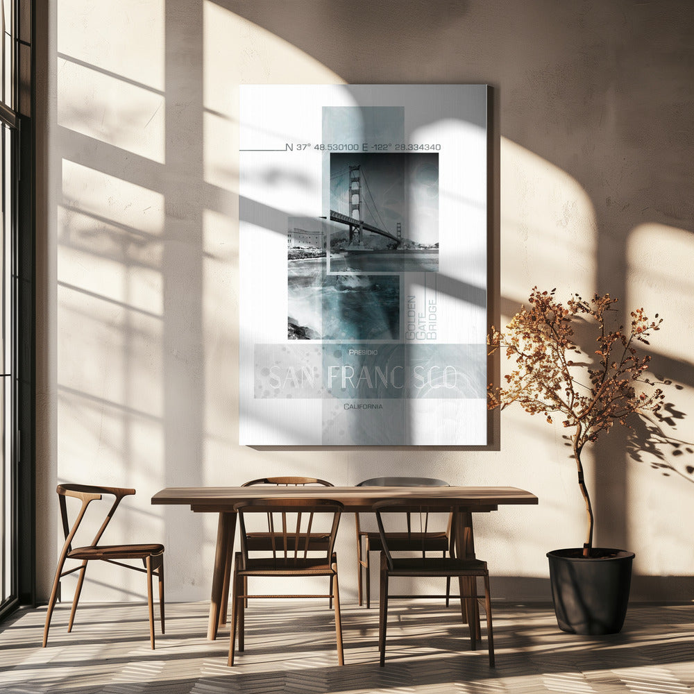 Poster Art SAN FRANCISCO Presidio | turquoise marble | Canvas