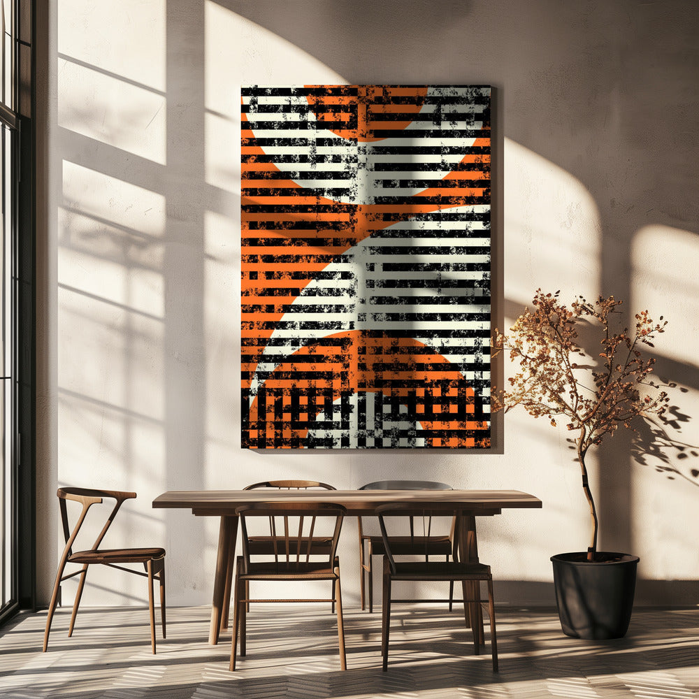Striped Geometric Flow | Canvas