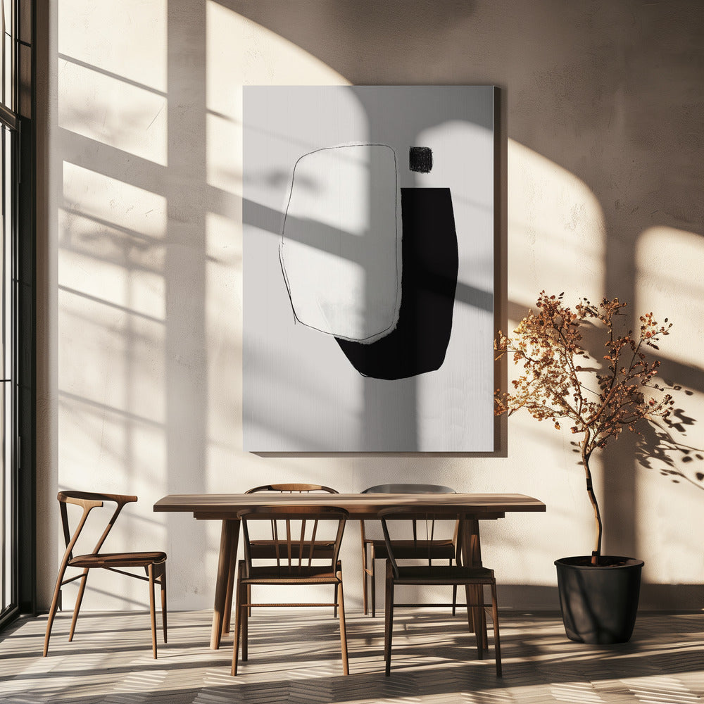 Monochrome Shapes And Negative Space | Canvas