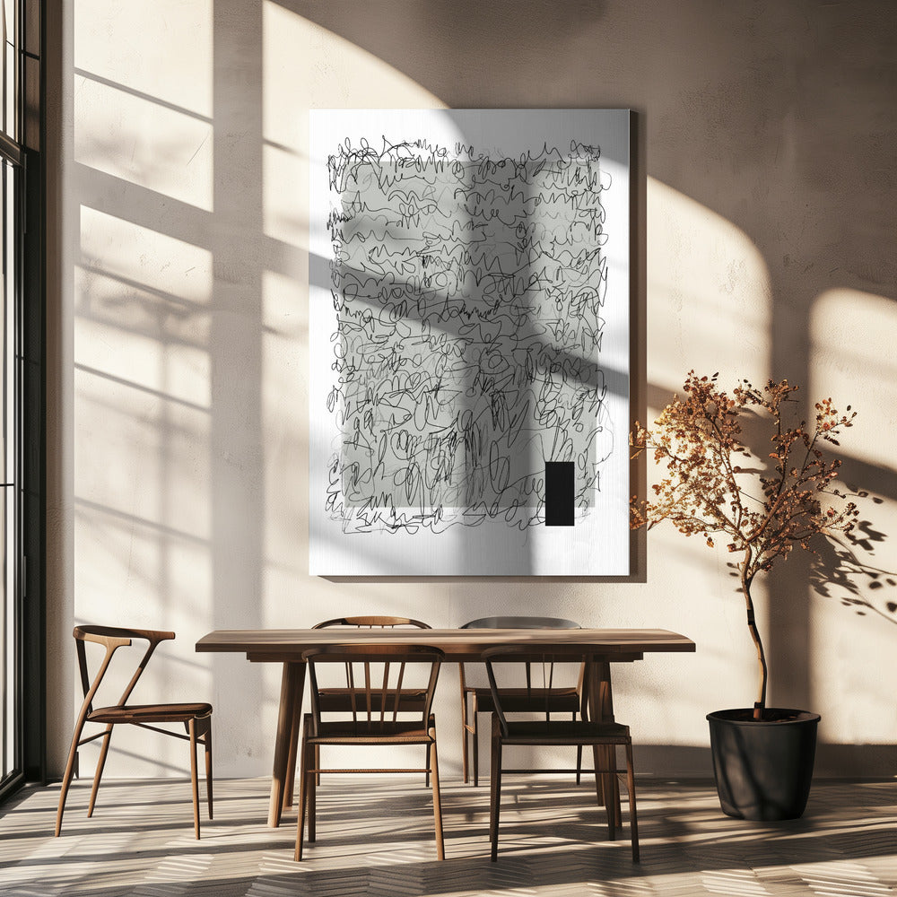 Intricate Scribbles On A Muted Background | Canvas