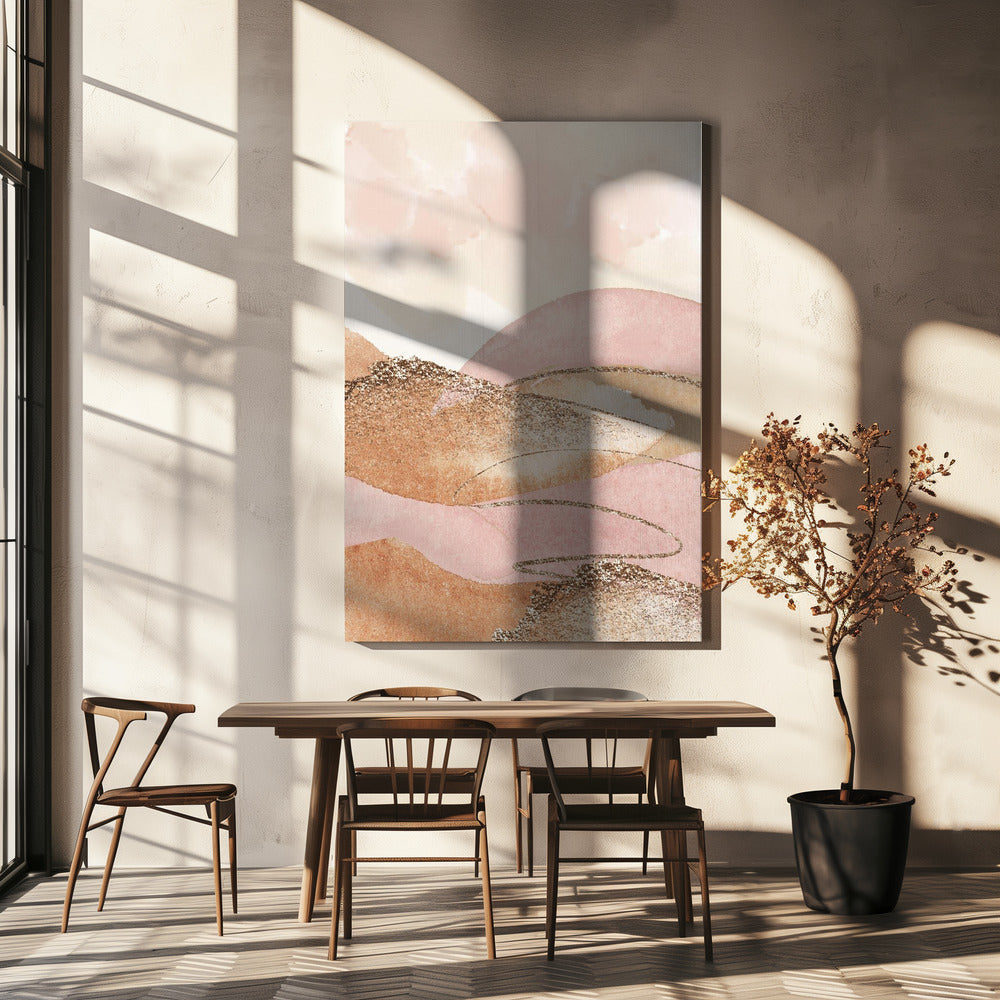 Landscape in pink-2 | Canvas