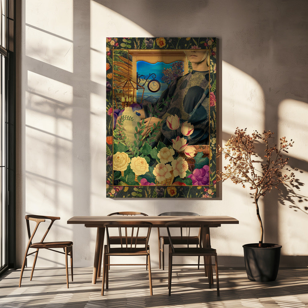Surreal Floral Portail Collage | Canvas