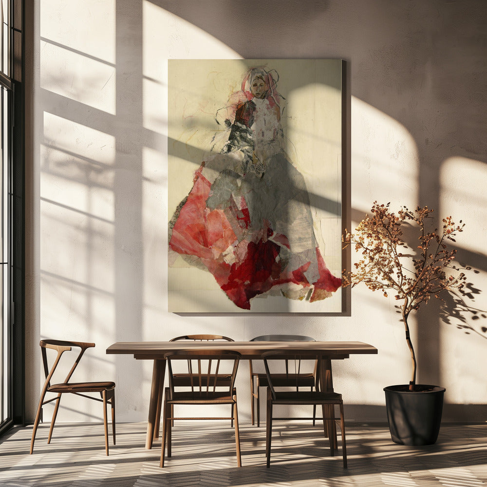 Woman Portrait with Colorful Dress | Canvas