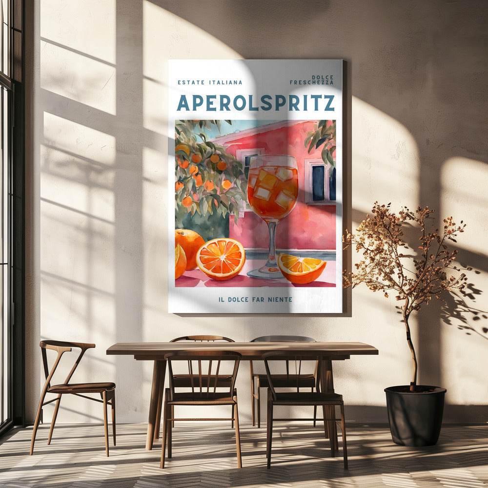 Aperol Spritz, Aquarell, Fresh | Canvas