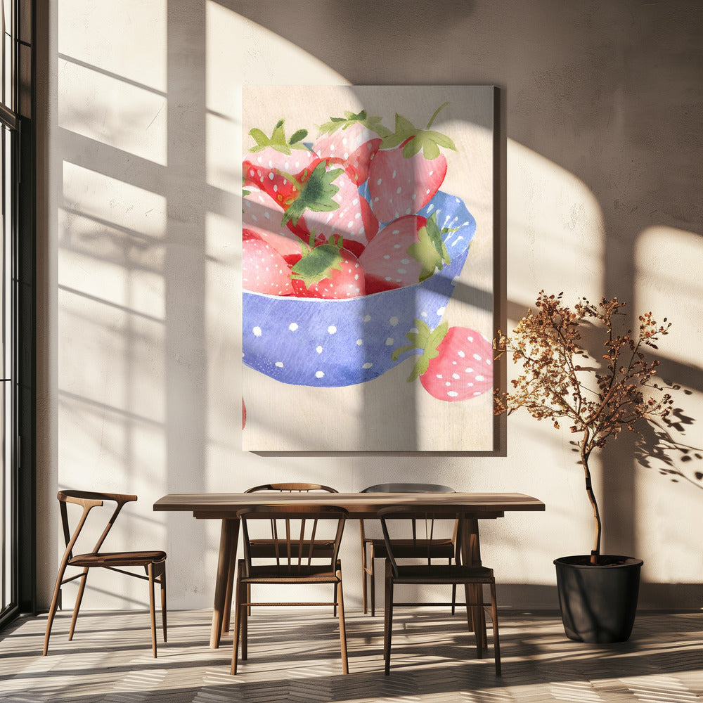 Erdbeeren in Schale | Canvas