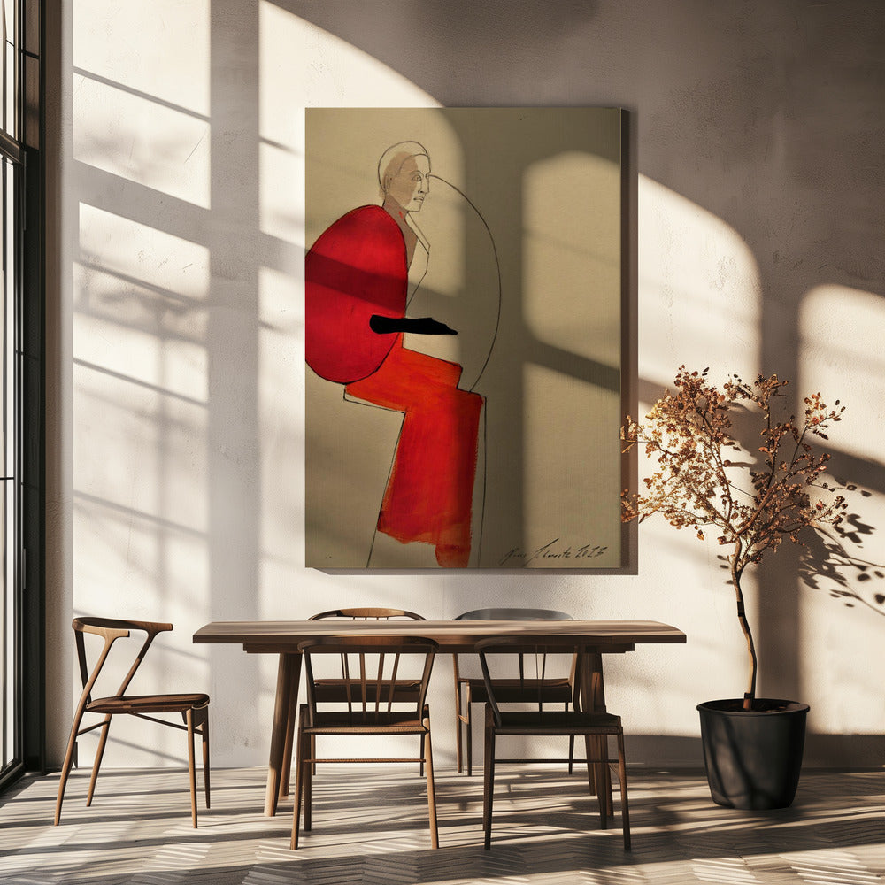 Woman In Red | Canvas