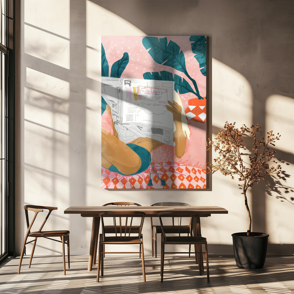 Bohemian Morning News Art Print | Canvas