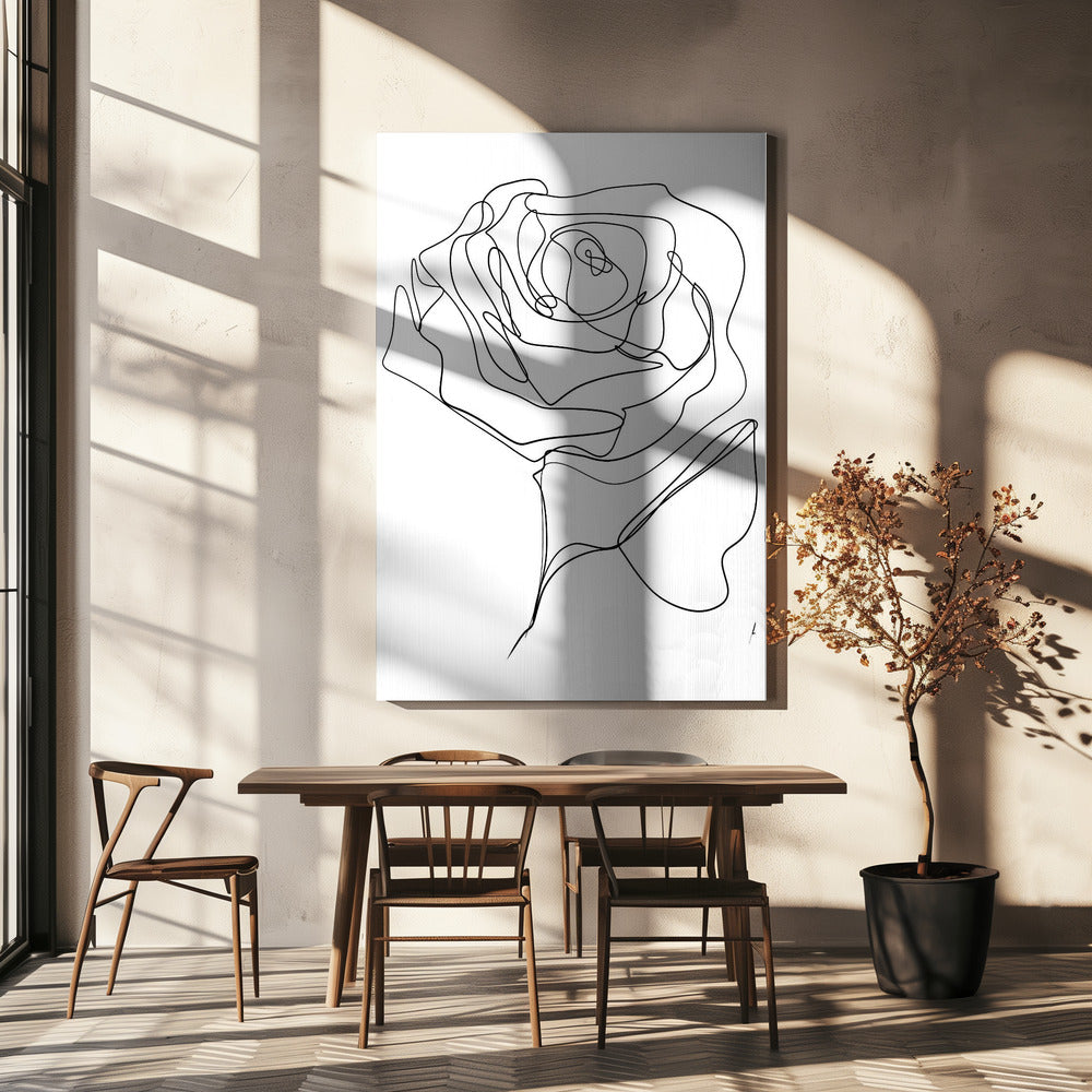 ROSE ONE-LINE DRAWING | Canvas