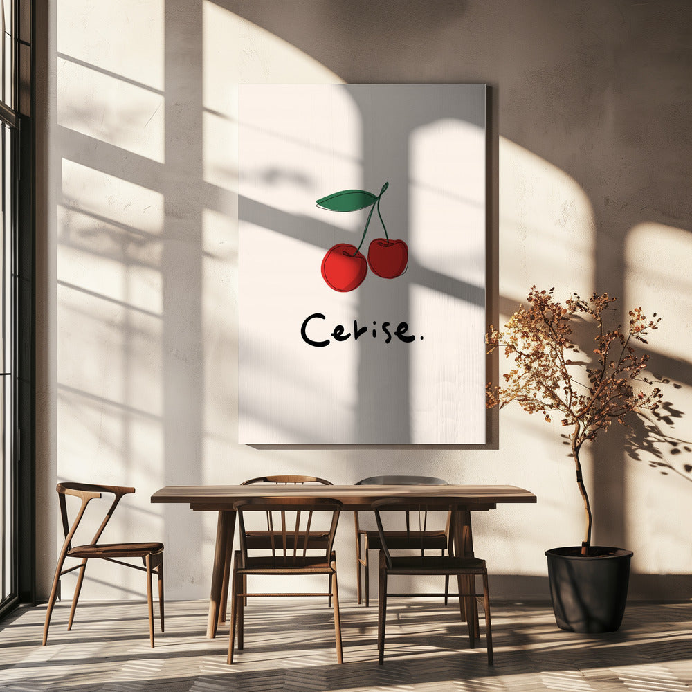 Modern French Fruits Collection "Cherry / Cerise" | Canvas