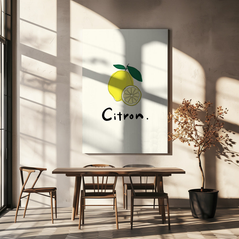 Modern French Fruits Collection "Lemon / Citron" | Canvas
