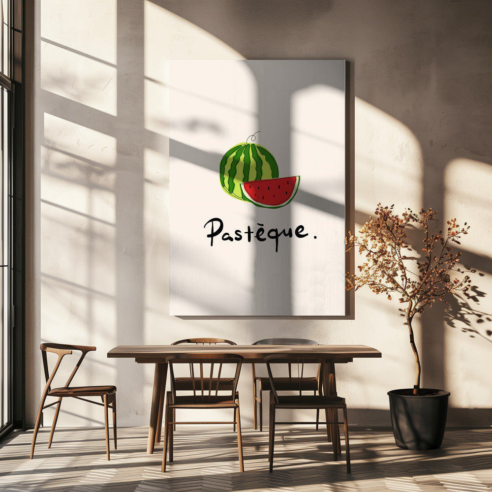 Modern French Fruits Collection "Watermelon / Pastèque" | Canvas