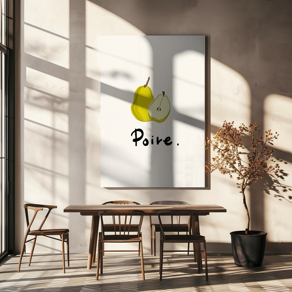 Modern French Fruits Collection "Pear / Poire" | Canvas
