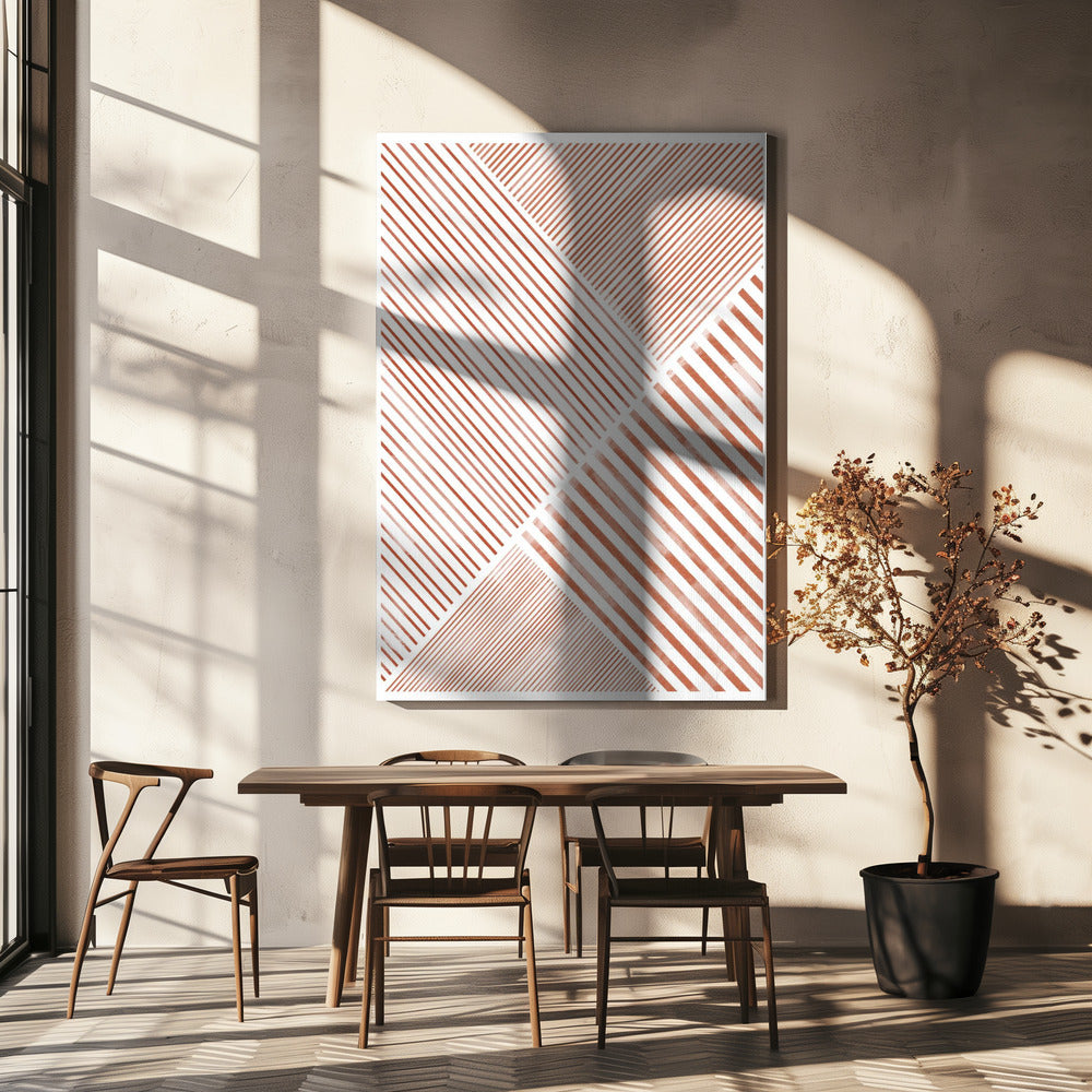 Crimson Stripes Dance | Canvas