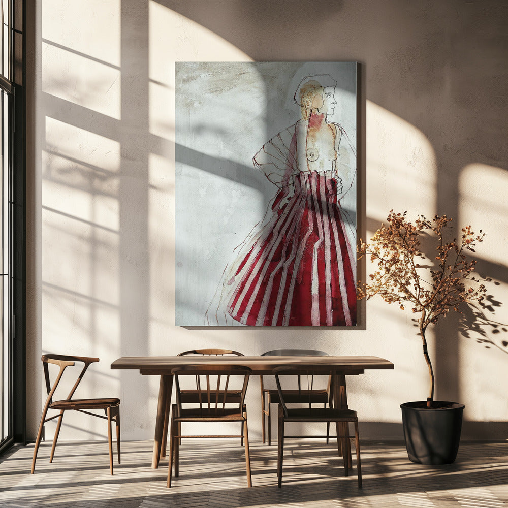 Woman in Red | Canvas