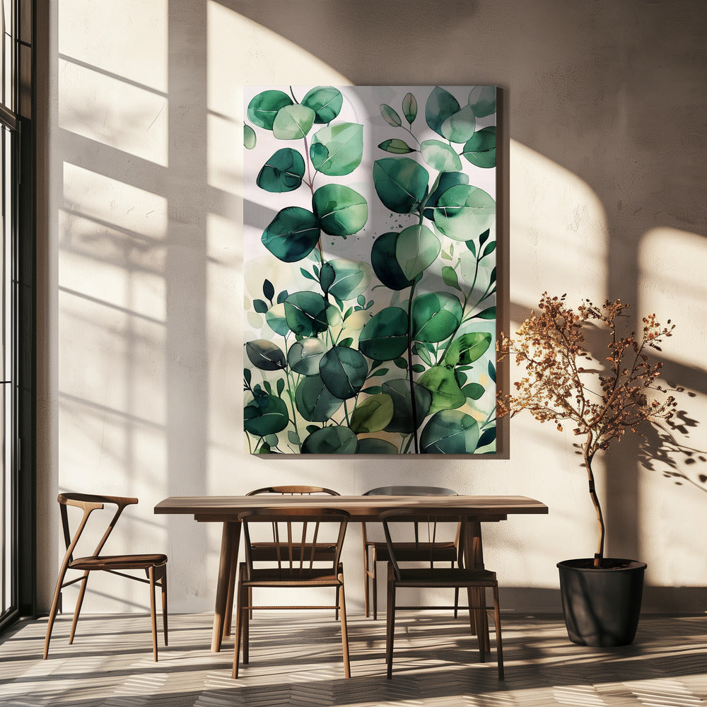 Nature Flowers and Leaves Watercolor Art (5) | Canvas