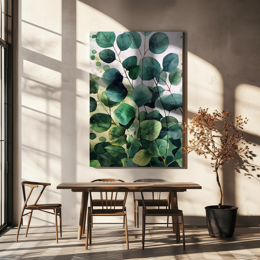 Nature Flowers and Leaves Watercolor Art (9) | Canvas