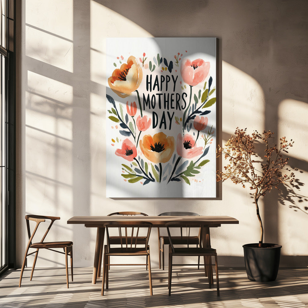 Floral Mother's Embrace | Canvas