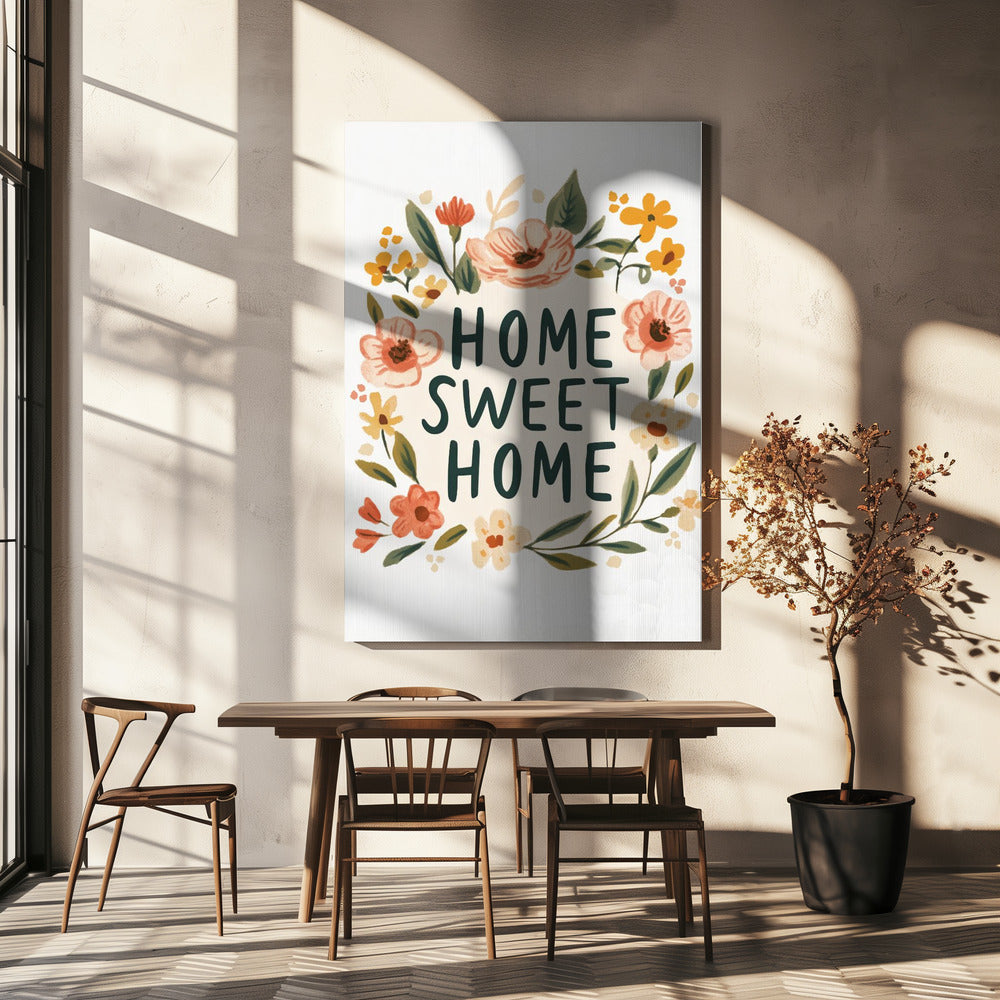 Floral Welcome Sign | Canvas