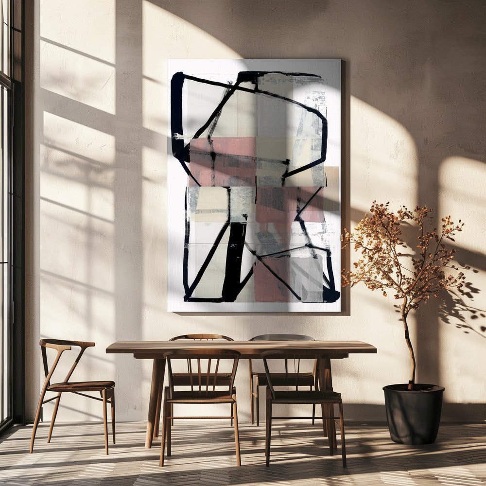 Line Art Patchwork Print No2 | Canvas