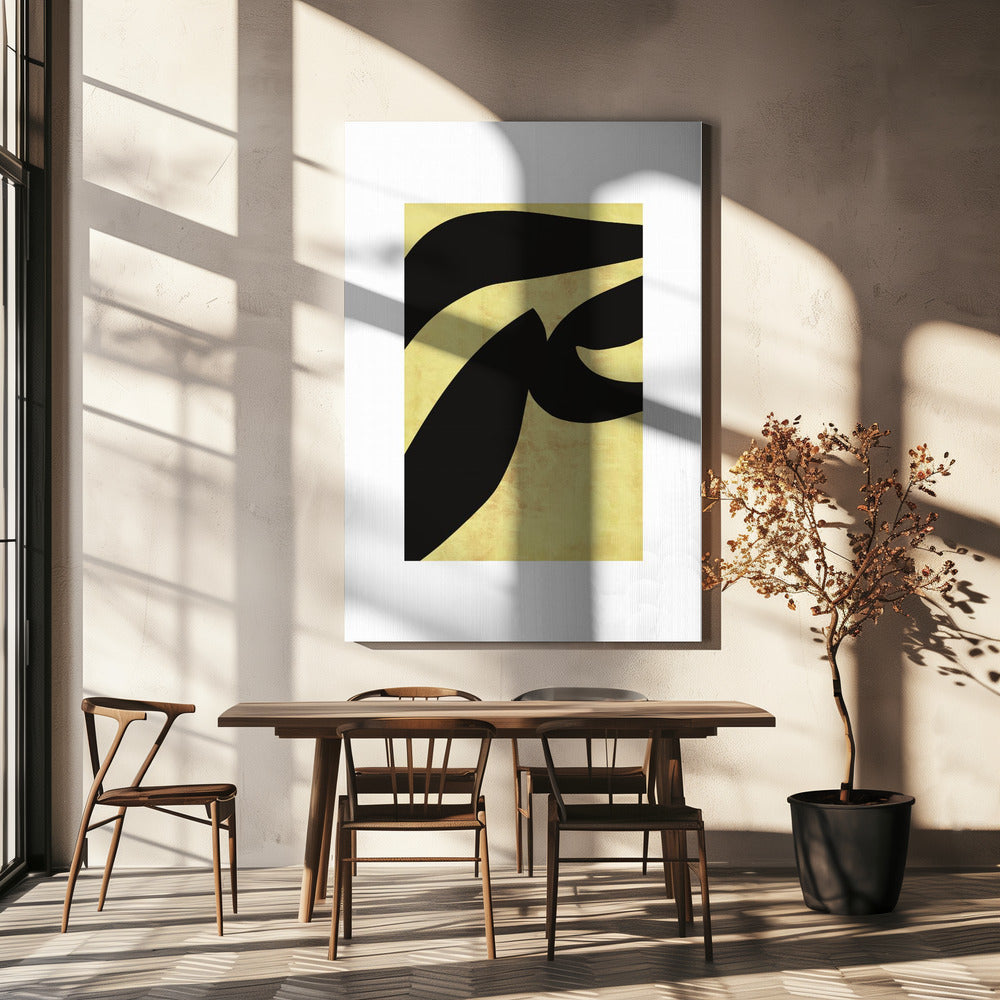 Abstract Black Shapes Print No 1 | Canvas