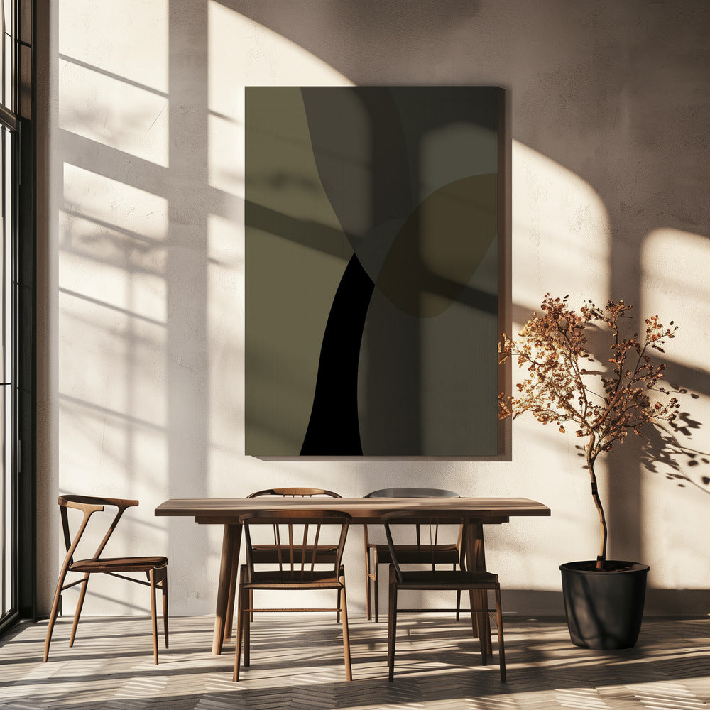 Abstract Neutral Shapes Print 1 | Canvas