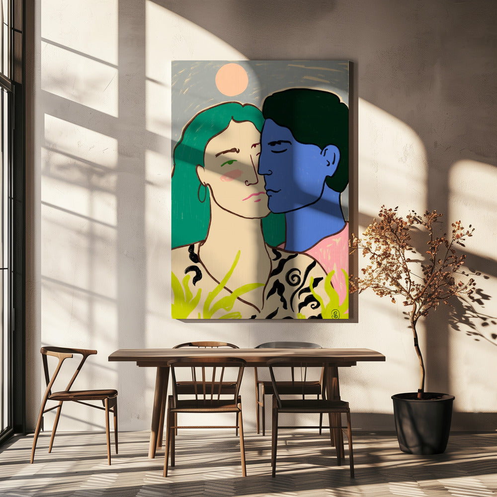 Lovers Under the Moon | Canvas