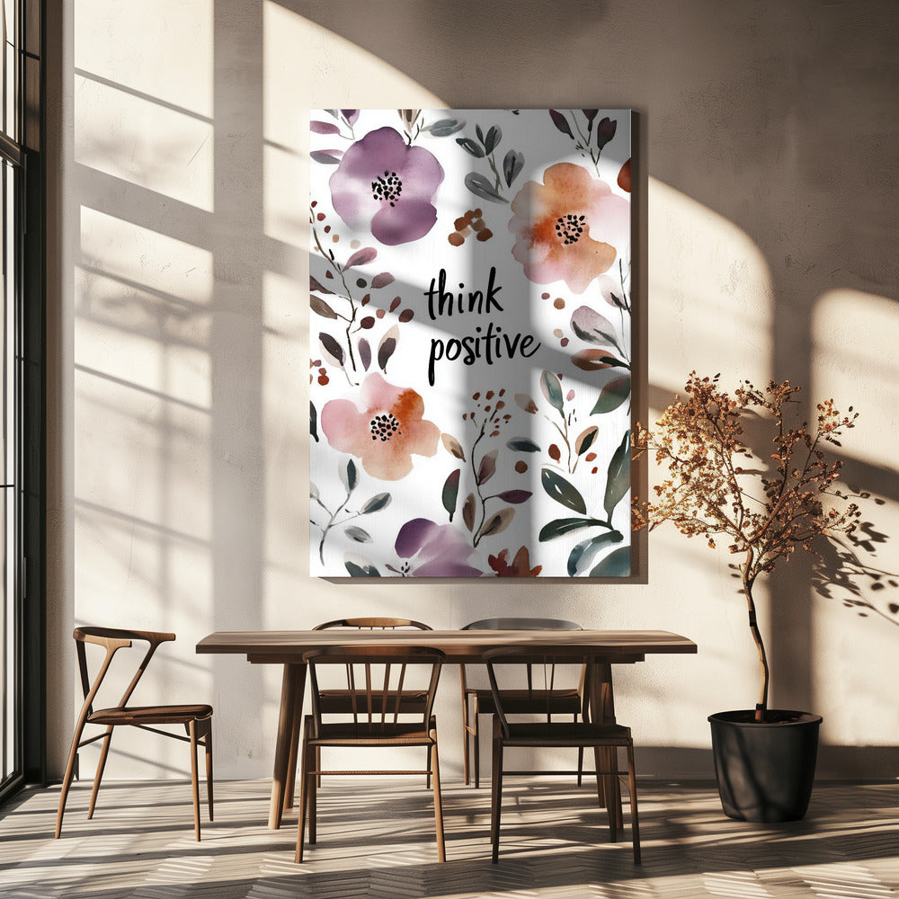 Floral Positivity Burst | Canvas