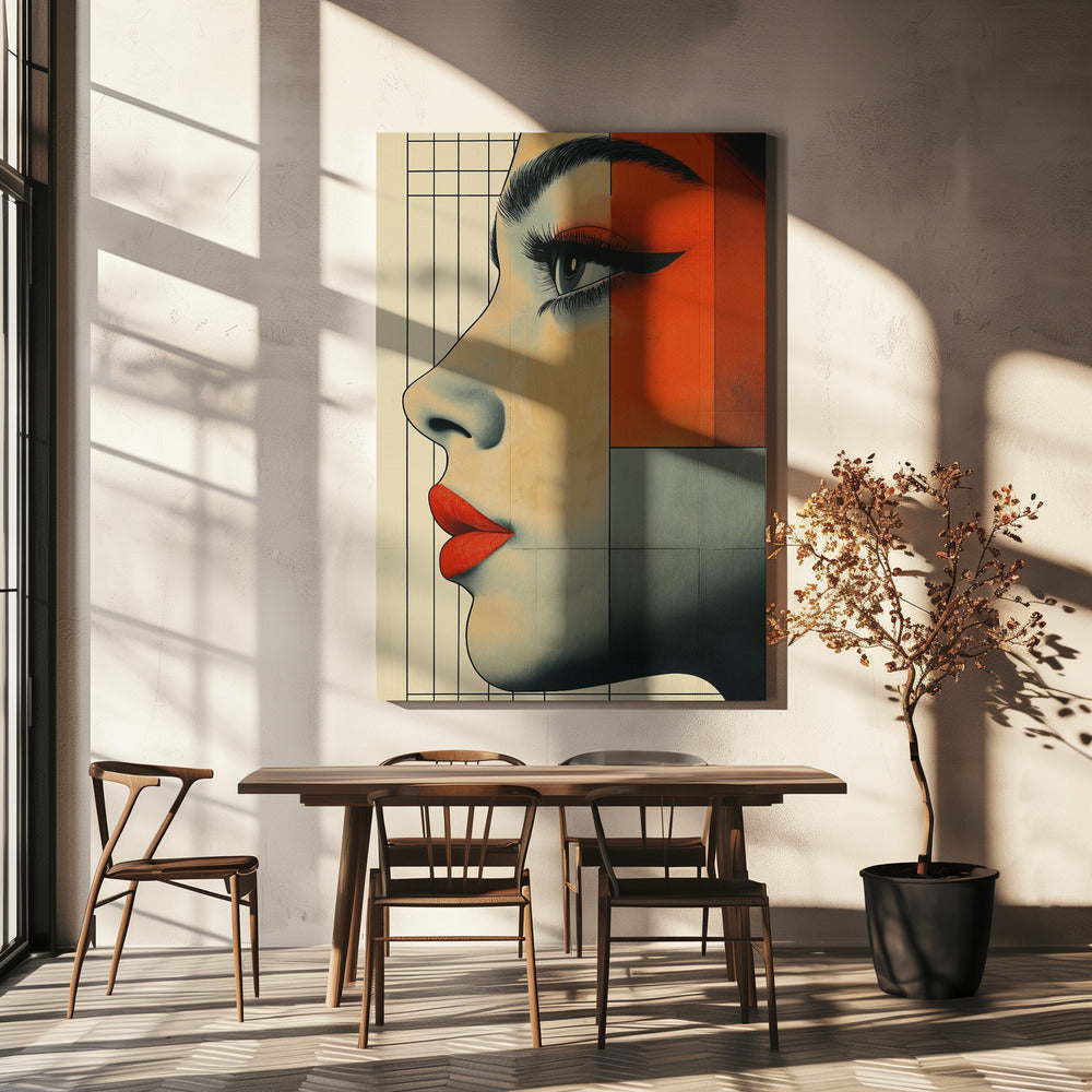 A Woman Face Vintage Poster (3) | Canvas