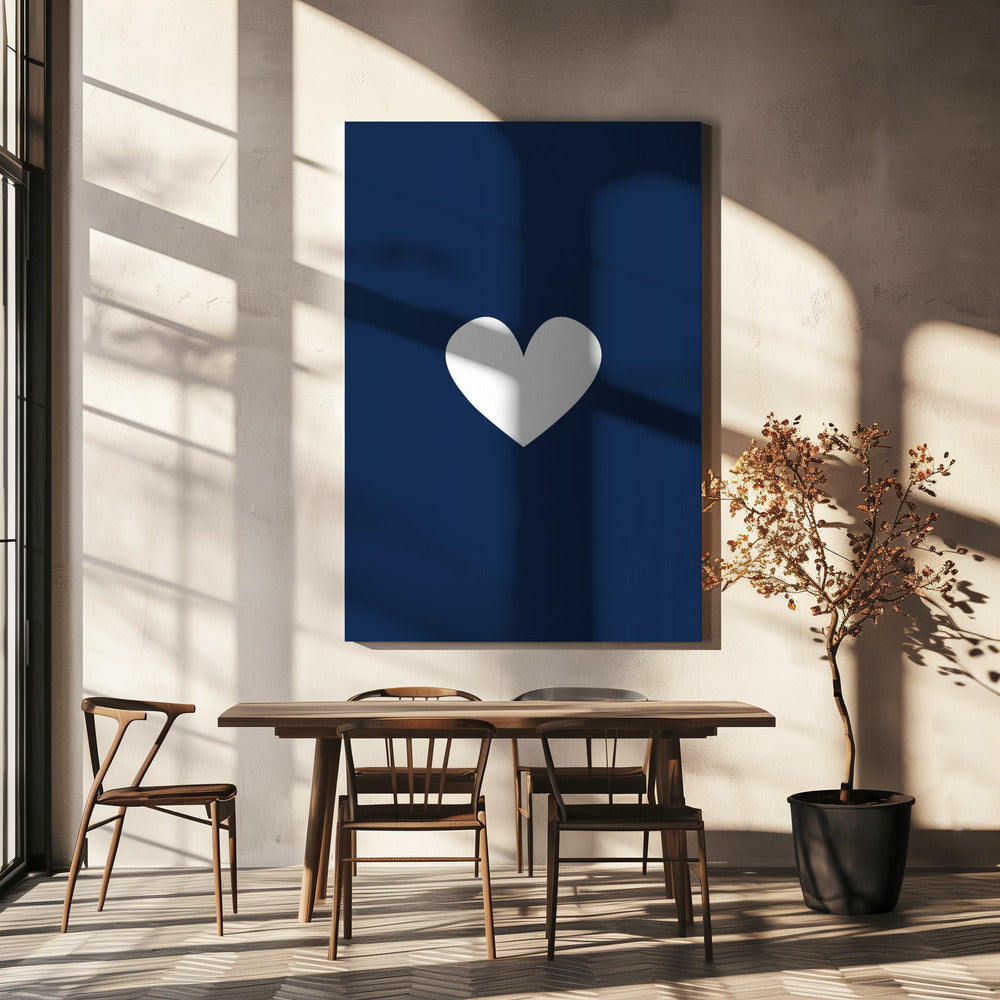 Little Navy Heart | Canvas
