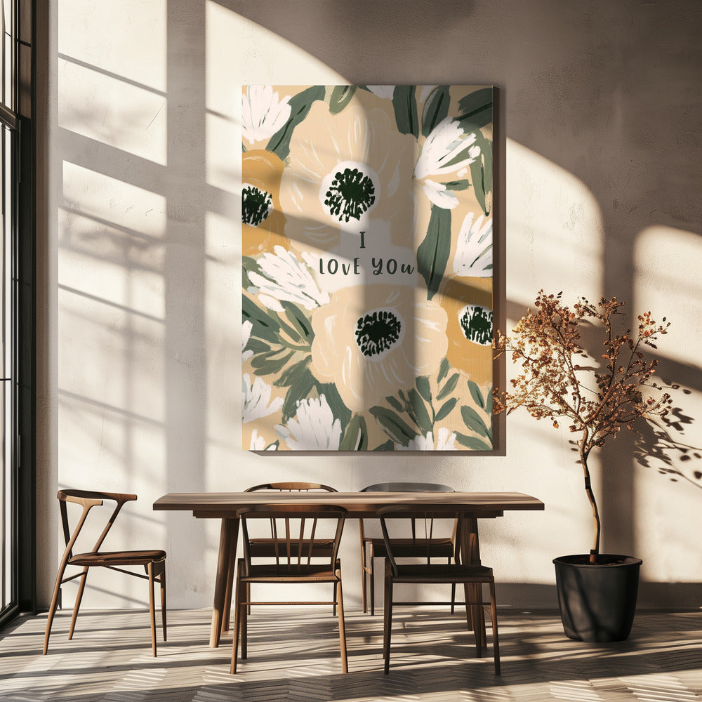 Floral Love Note | Canvas